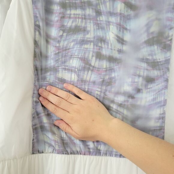 Cynthia Rowley Activewear Multi-Color 3/4 Sleeve Windbreaker Jacket L - Picture 7 of 10